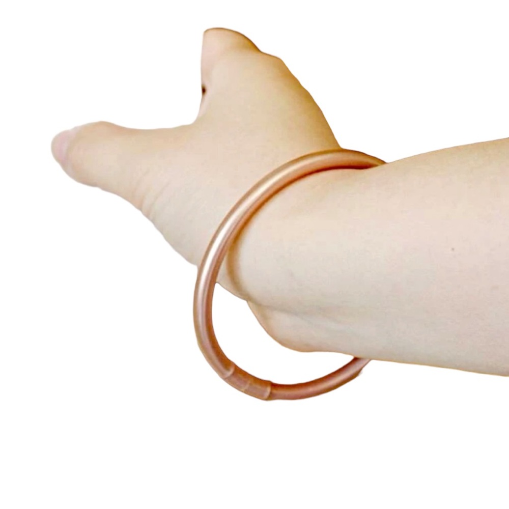 Rose Gold Plastic Bangle Bracelet